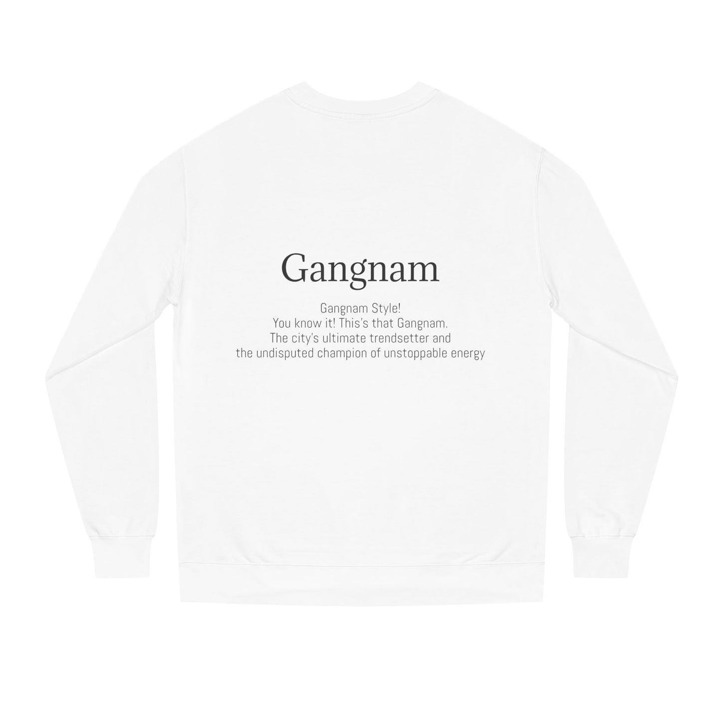 K-Hangeul Gang nam Crewneck Sweatshirt — seoul_house Hand-lettered