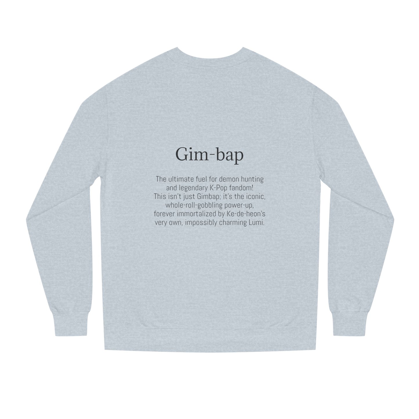 K-Hangeul Gim-bap Crewneck Sweatshirt — seoul_house Hand-lettered