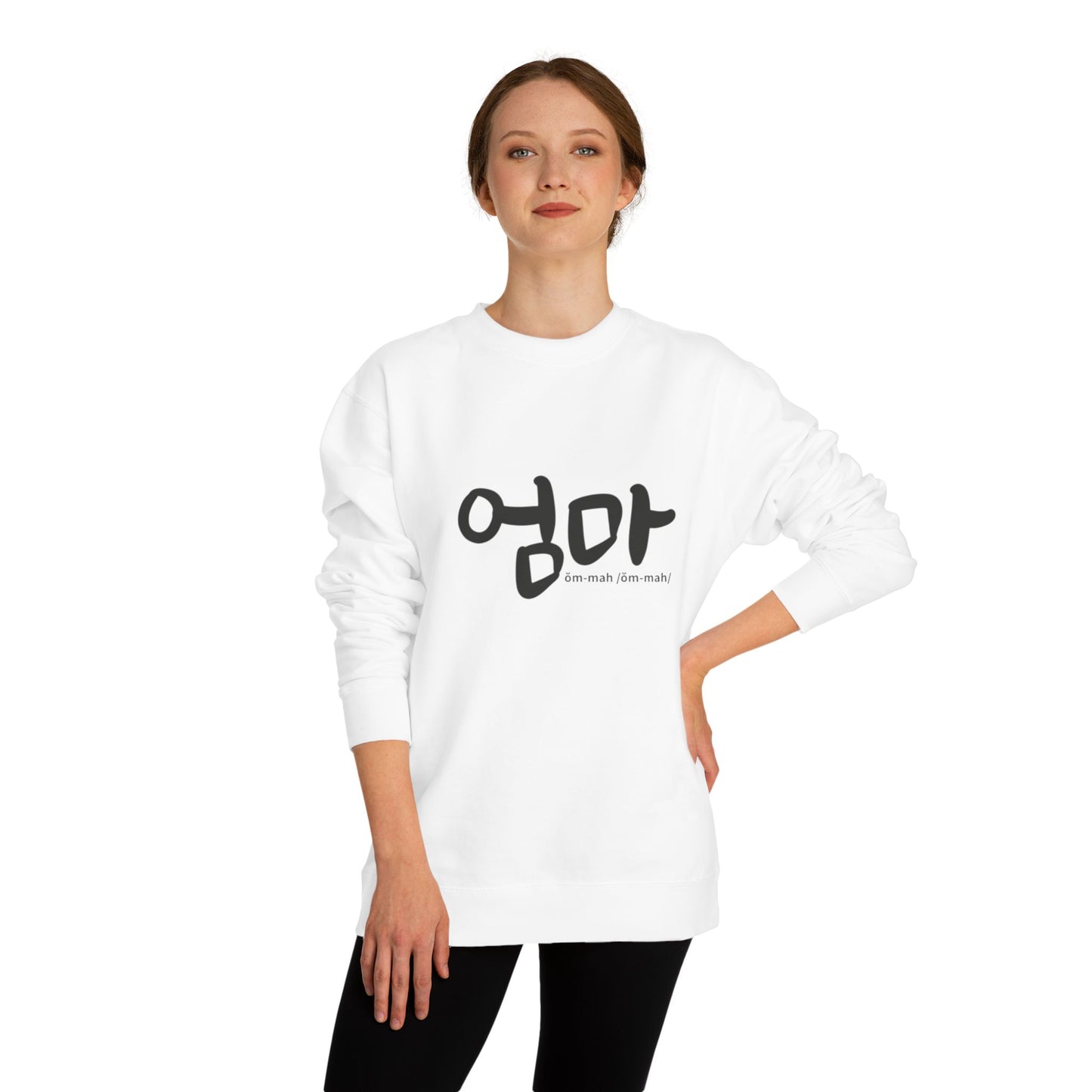 K-Hangeul Mom Crewneck Sweatshirt — seoul_house Hand-lettered