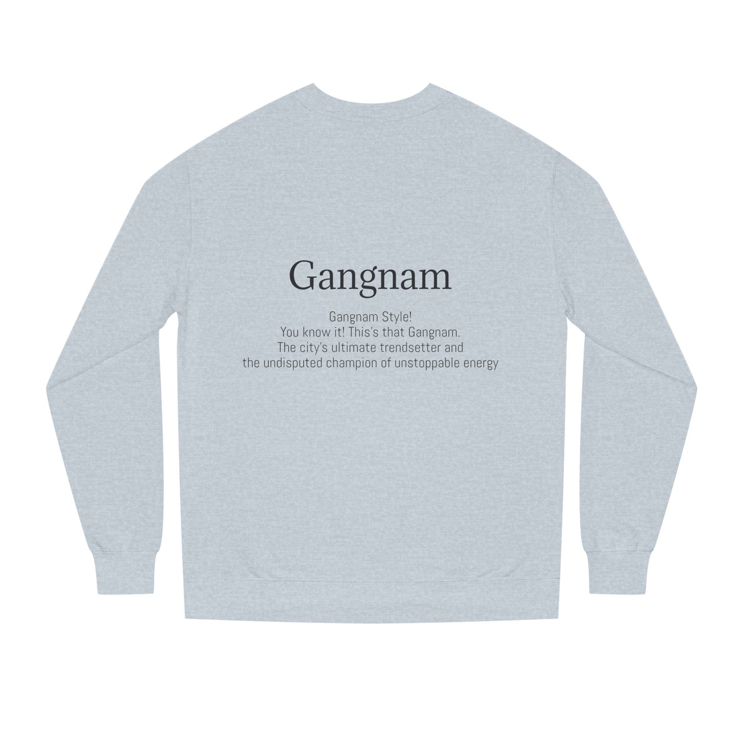 K-Hangeul Gang nam Crewneck Sweatshirt — seoul_house Hand-lettered
